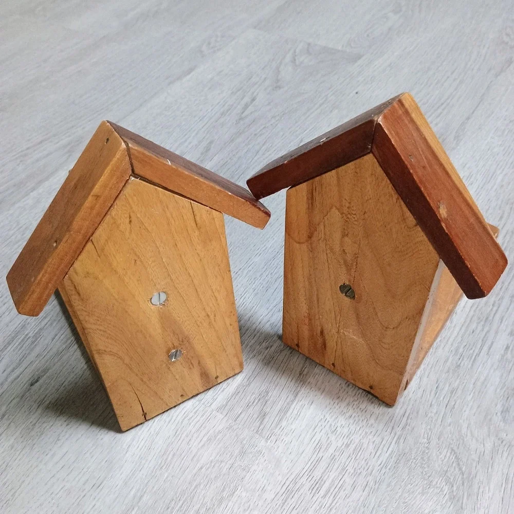 Homemade Handmade Wooden Weiner Dog Dachshund Bookends Book Reading Dog - Picture 4 of 7